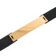 38mm Women's Black Waist Belt with Gold Plate Buckle for Fashion Accessory